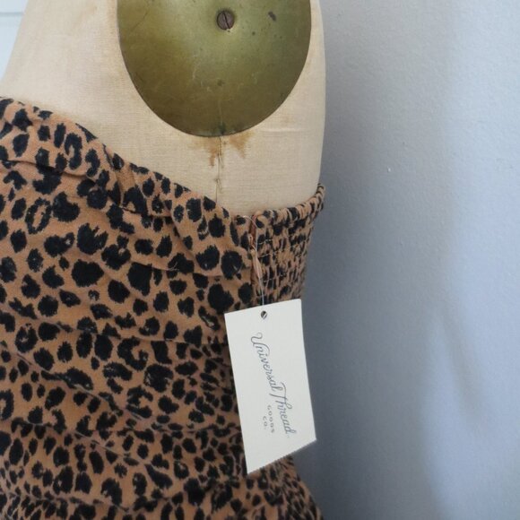 Universal Thread Linen-blend Strapless Leopard Print Maxi Dress - Picture 10 of 13